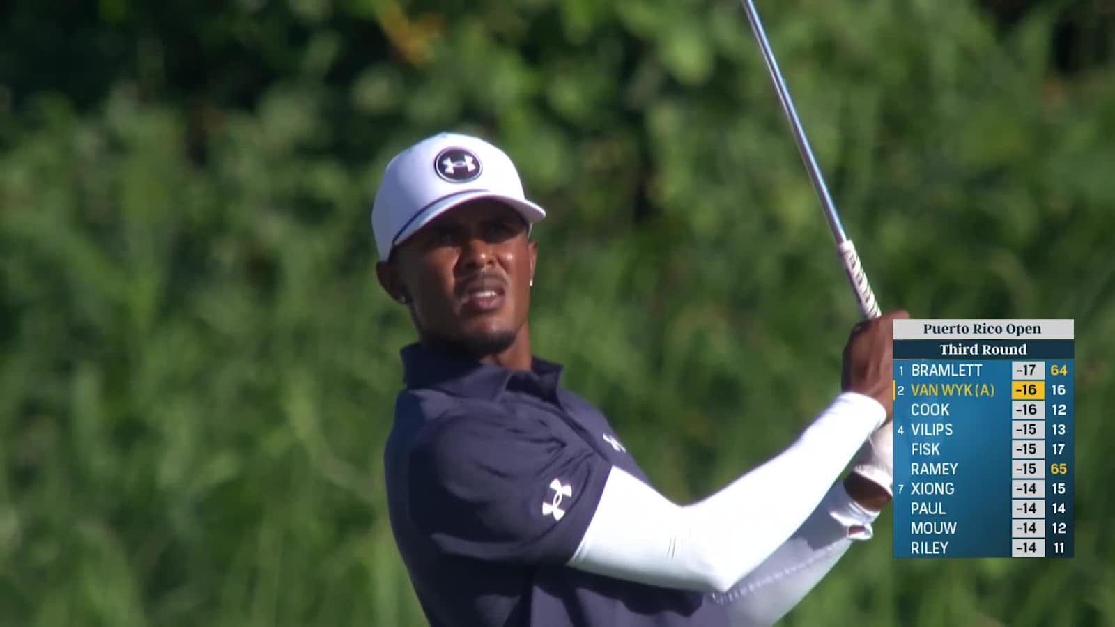 Kieron Van Wyk pours in double-breaking birdie putt at Puerto Rico