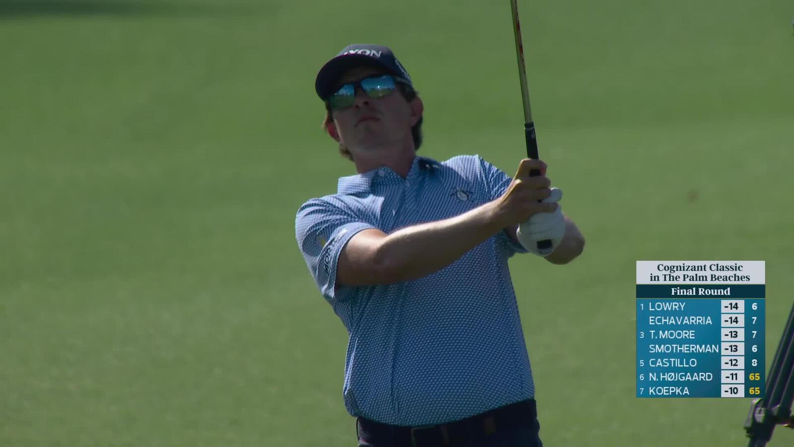 Nico Echavarria hits 135-yard approach to 19 feet, sets up birdie on No. 8 at Cognizant Classic