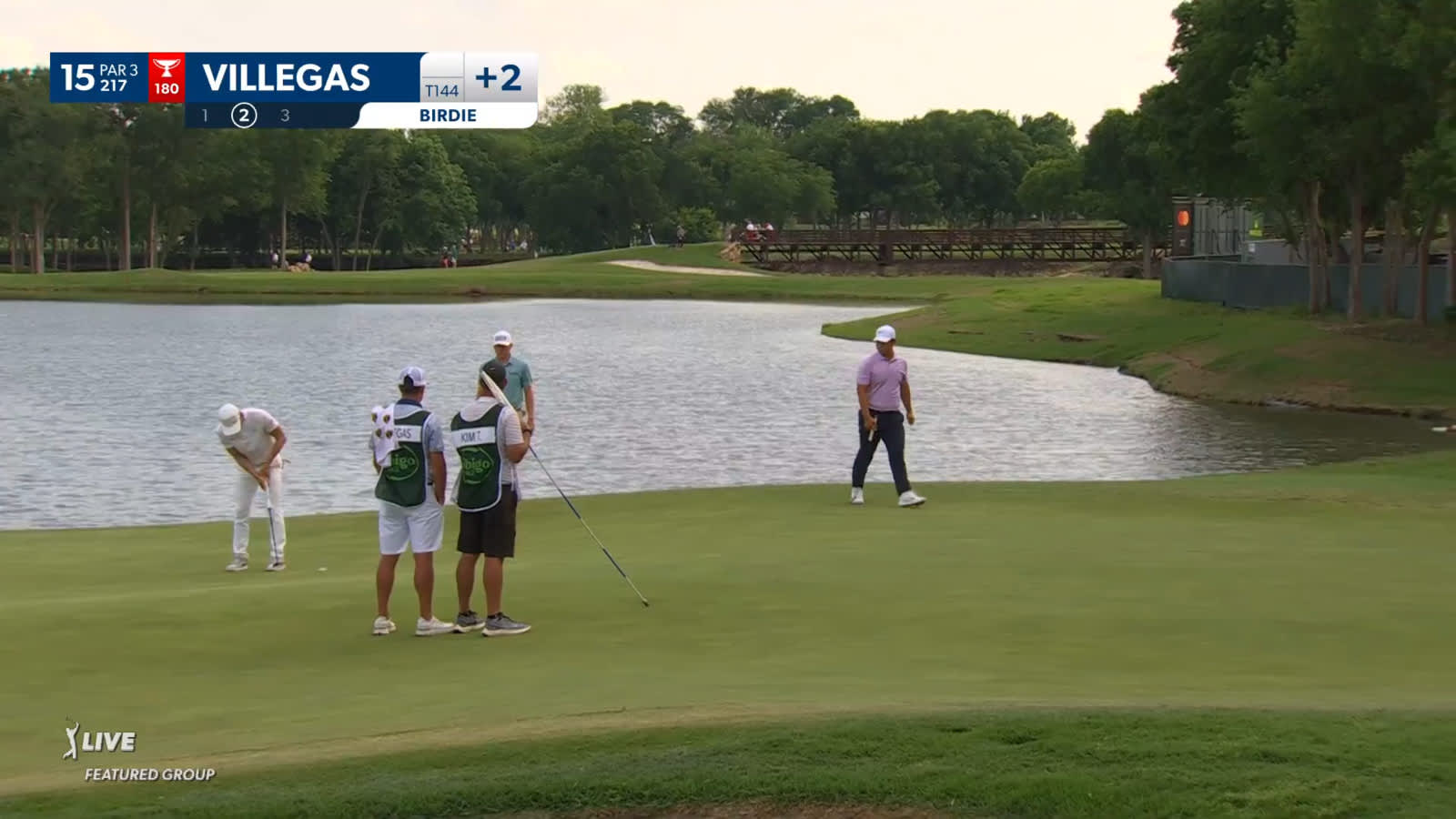 Camilo Villegas drains a 26-foot birdie putt at THE CJ CUP