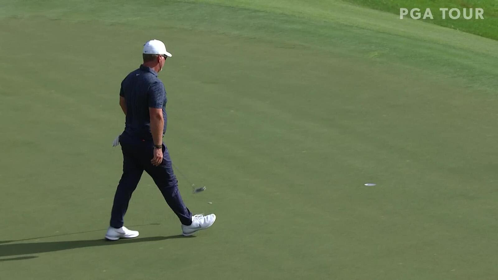 David Duval's long birdie putt on No. 17 at PNC Championship