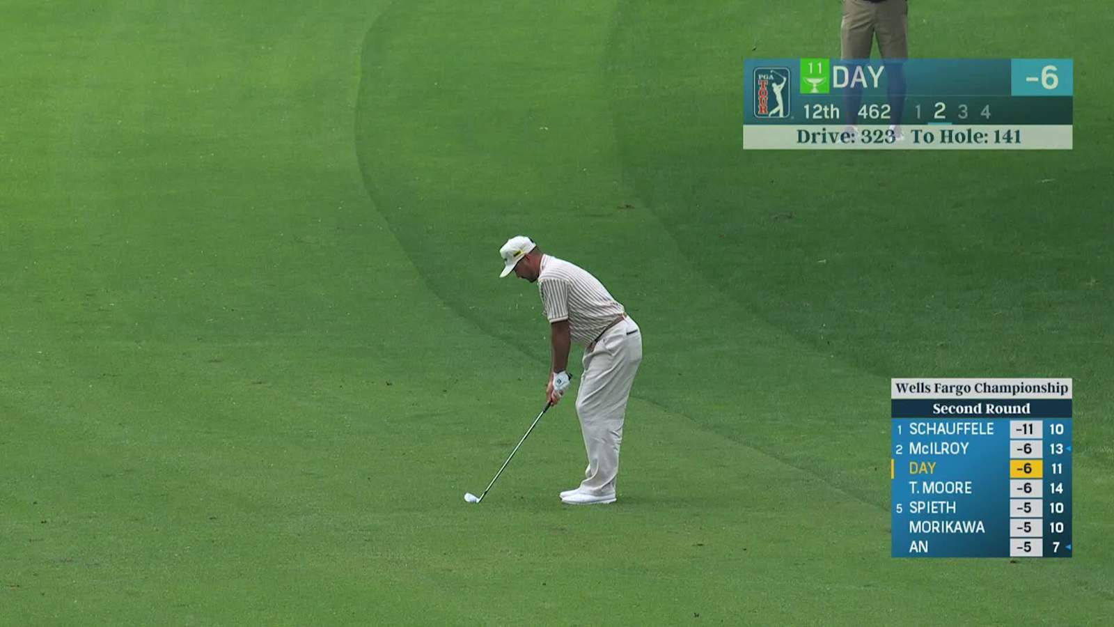 Jason Day makes birdie on No. 12 at Wells Fargo