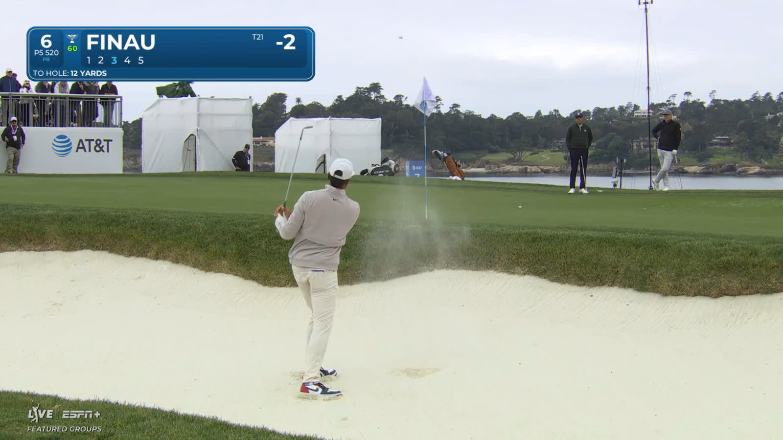 Tony Finau's bunker play yields birdie at AT&T Pebble Beach