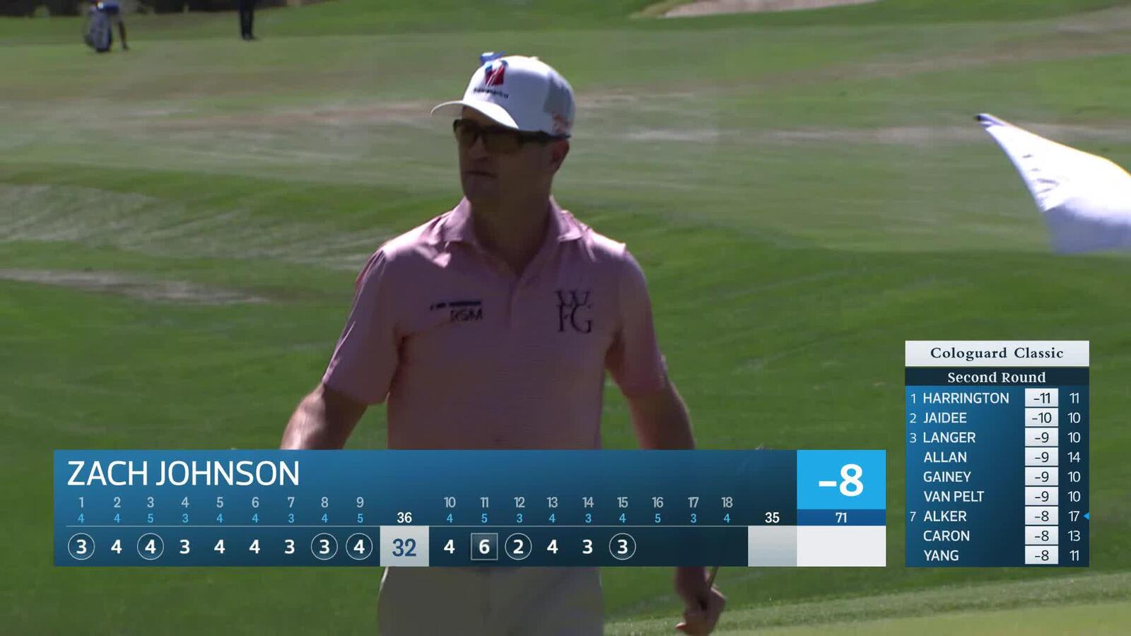 Zach Johnson makes birdie putt on No. 15 at Cologuard Classic