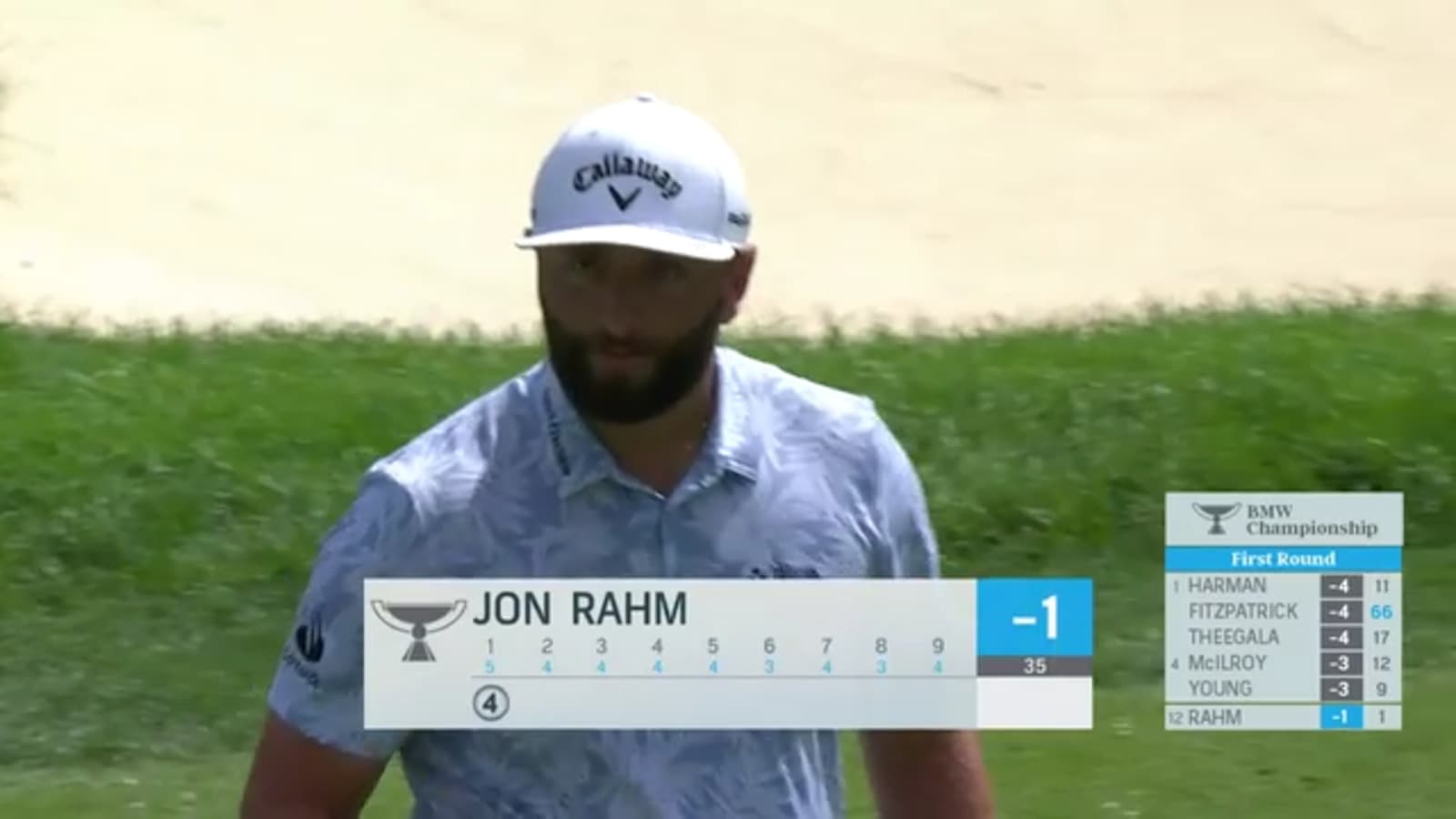 Jon Rahm escapes bunker and birdies at BMW Championship