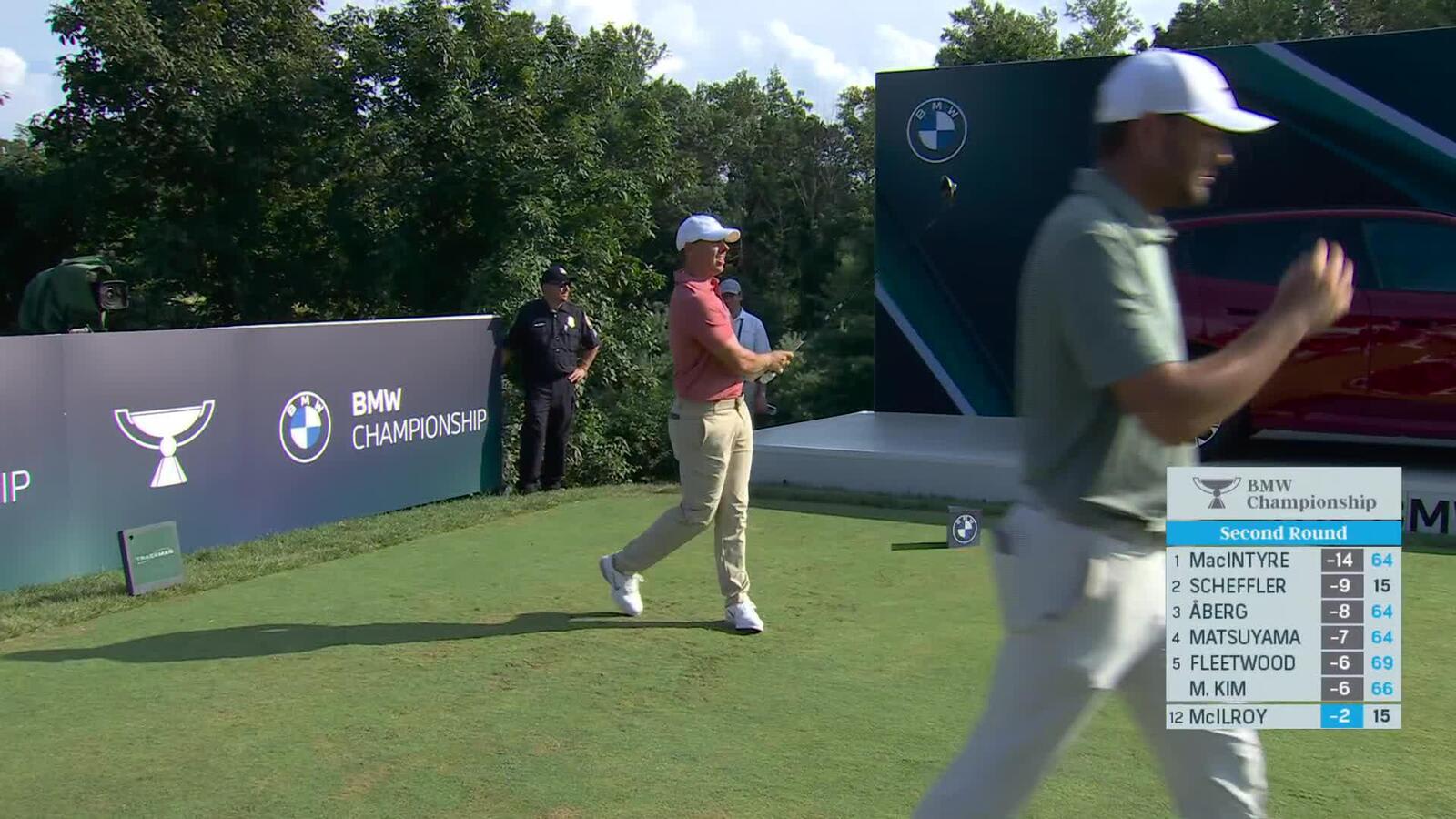 Rory McIlroy drains first eagle of the day at No. 16 at BMW Championship