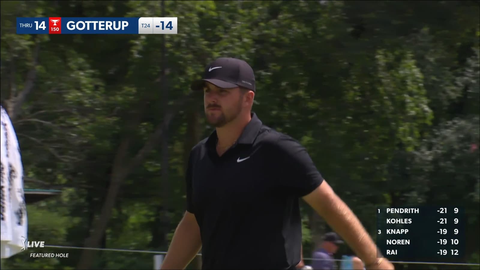 Chris Gotterup drives the green leading to birdie at THE CJ CUP