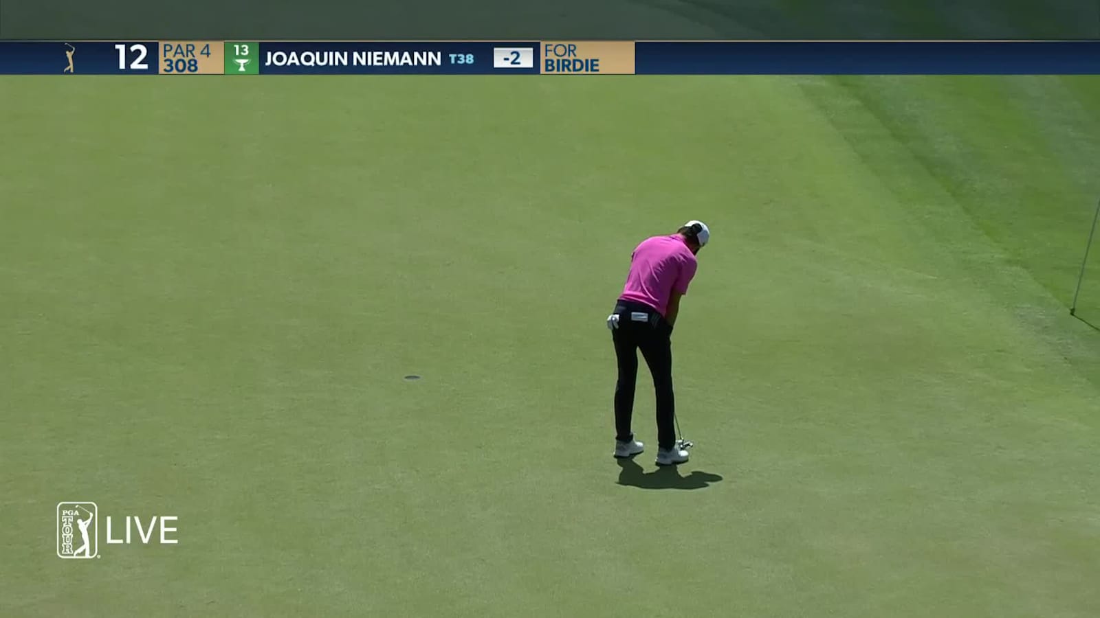 Joaquin Niemann makes birdie on No. 12 in Round 4 at THE PLAYERS