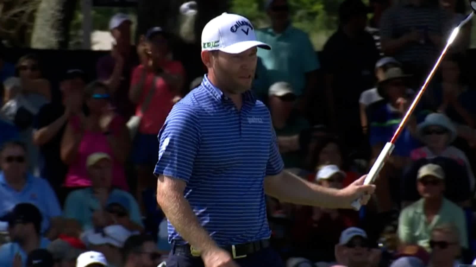Branden Grace birdies from the fringe at the PGA Championship