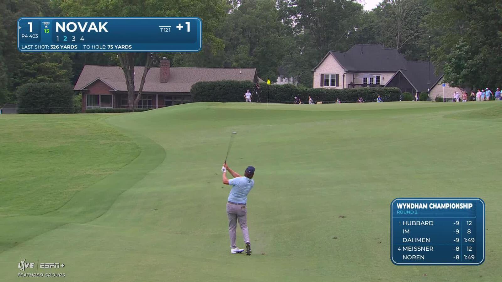 Andrew Novak makes birdie on No. 1 at Wyndham