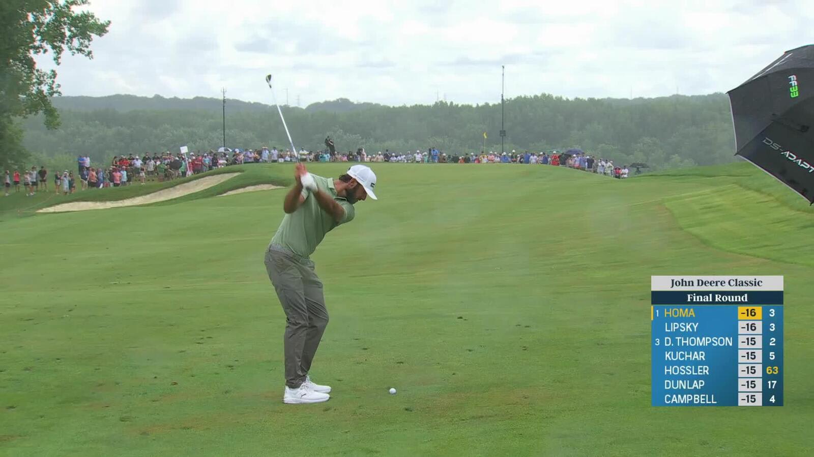 Max Homa cards three birdies in a row at John Deere