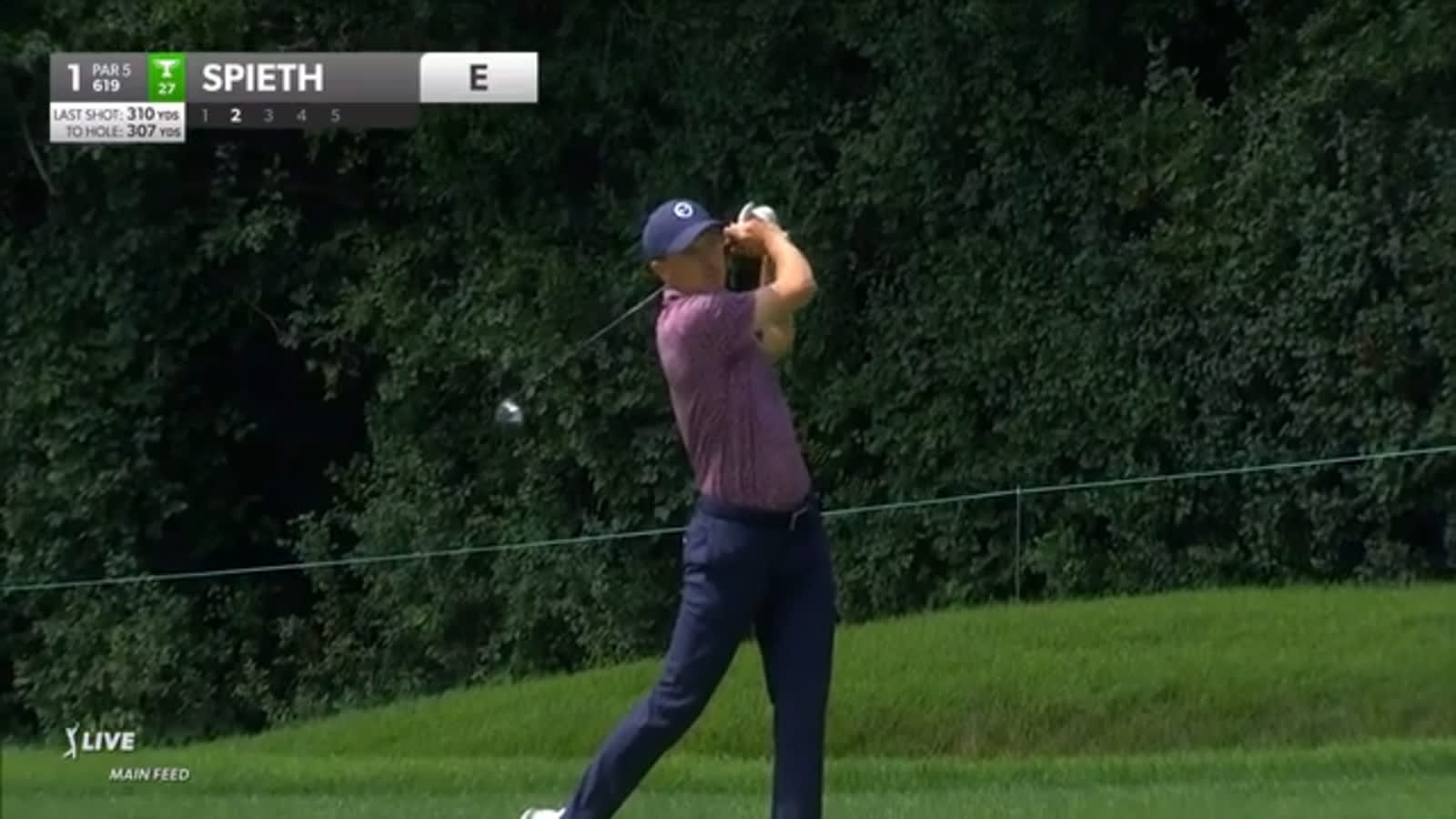 Jordan Spieth converts birdie at BMW Championship