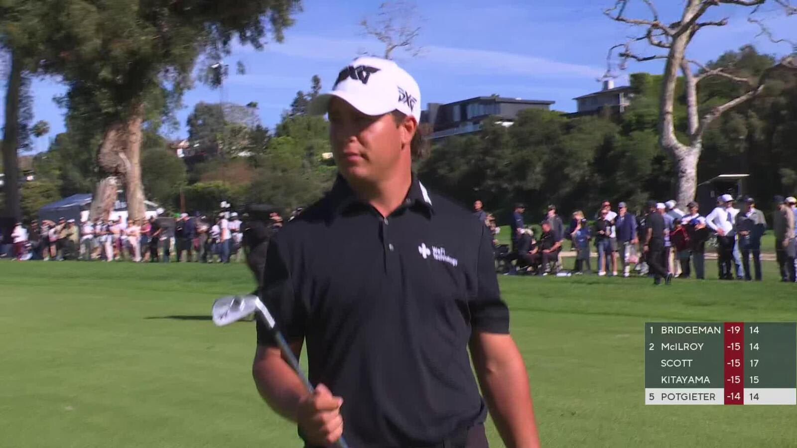 Aldrich Potgieter hits 174-yard approach to 12 feet, sets up birdie on No. 15 at The Genesis