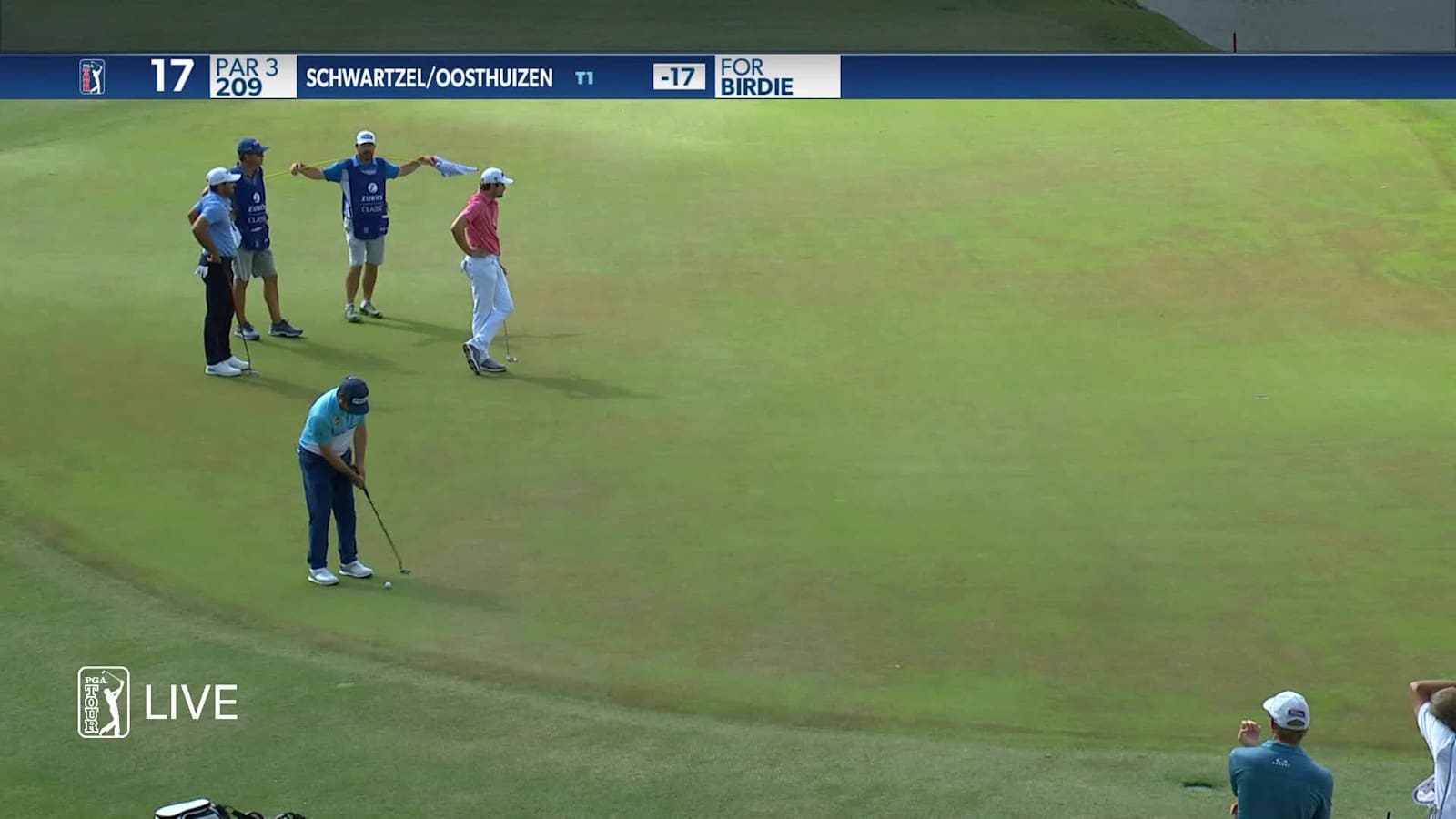 Louis Oosthuizen sinks 33-footer for birdie at Zurich Classic