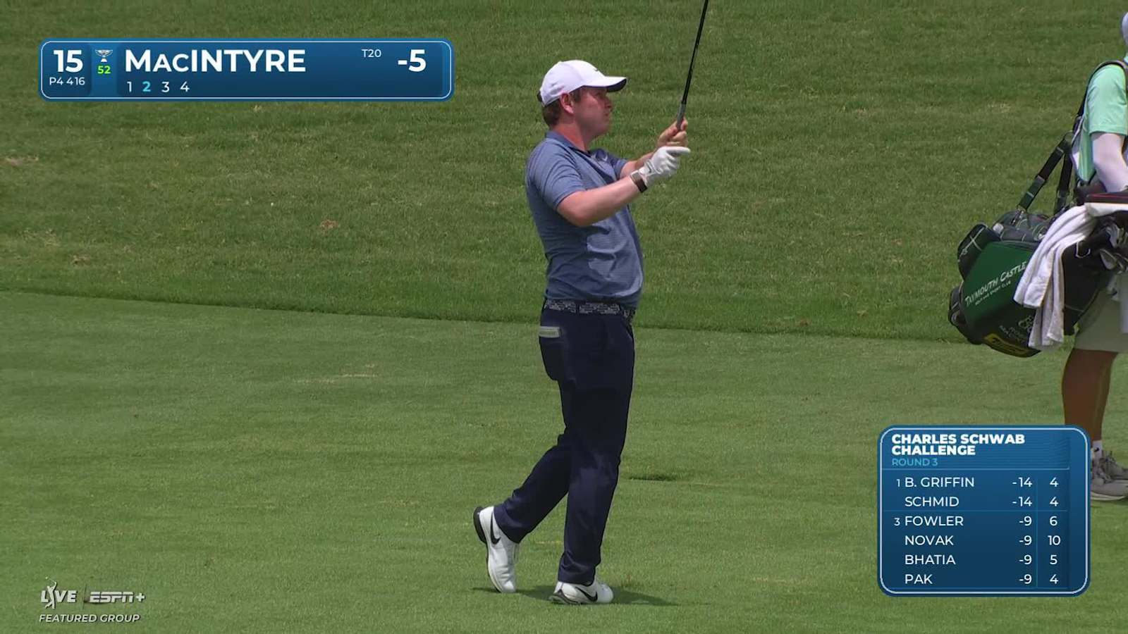 Robert MacIntyre makes birdie on No. 15 at Charles Schwab