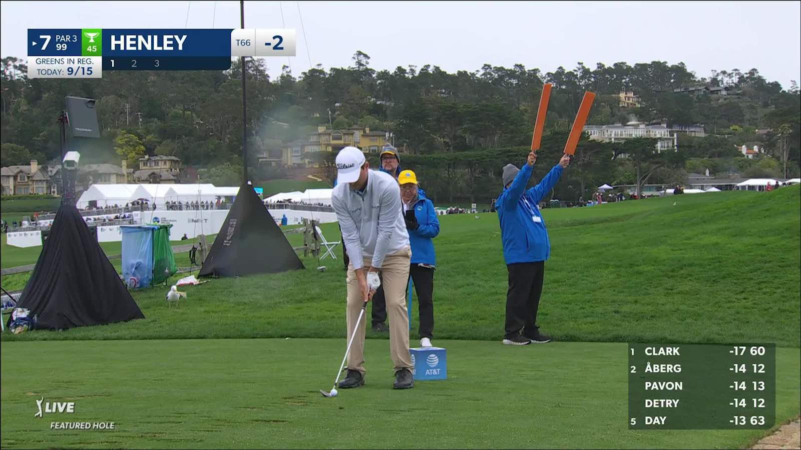 Russell Henley nearly aces No. 7 at AT&T Pebble Beach