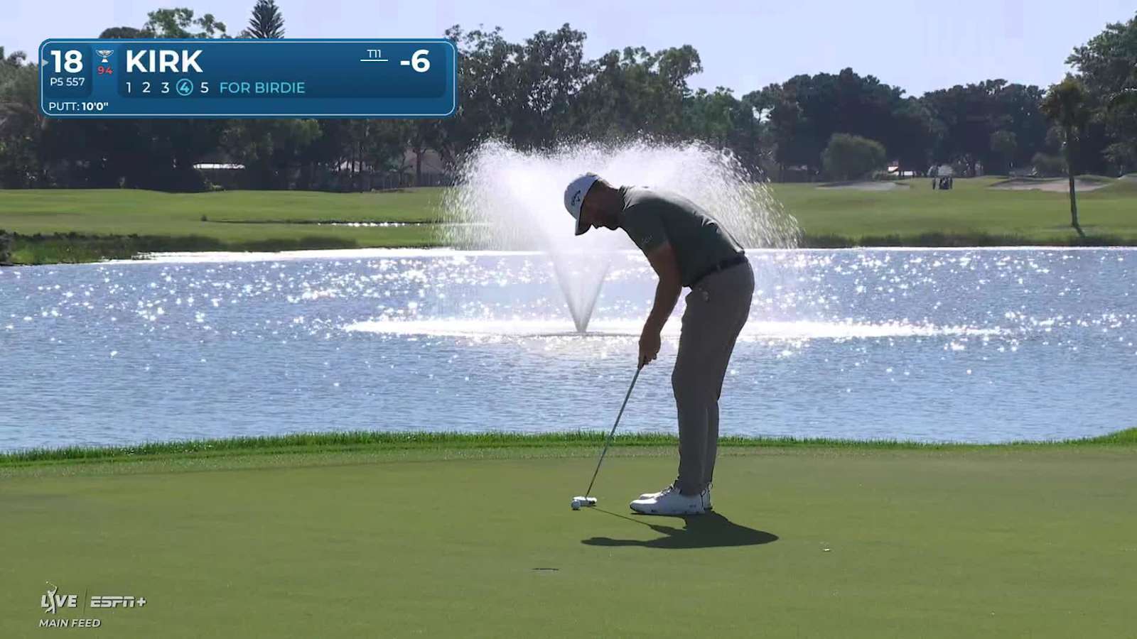Chris Kirk navigates hole No. 18 for birdie at Cognizant Classic