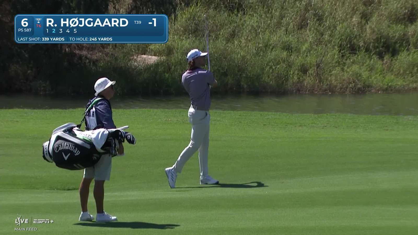 Rasmus Højgaard reaches in two to set up birdie at Mexico Open