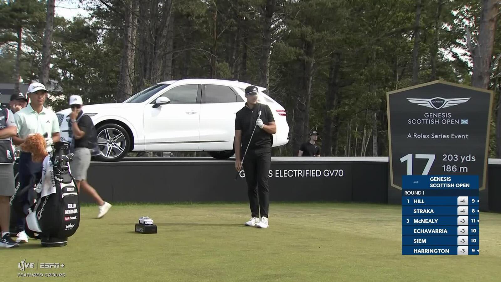 Ludvig Åberg's great tee shot leads to birdie at Genesis Scottish Open