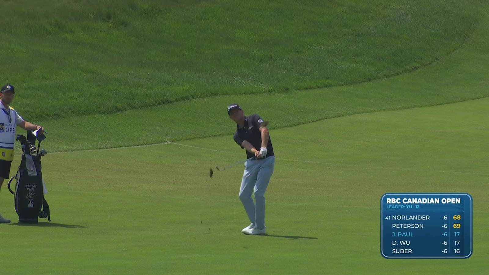 Jeremy Paul sinks a 35-foot birdie putt on No. 18 at RBC Canadian