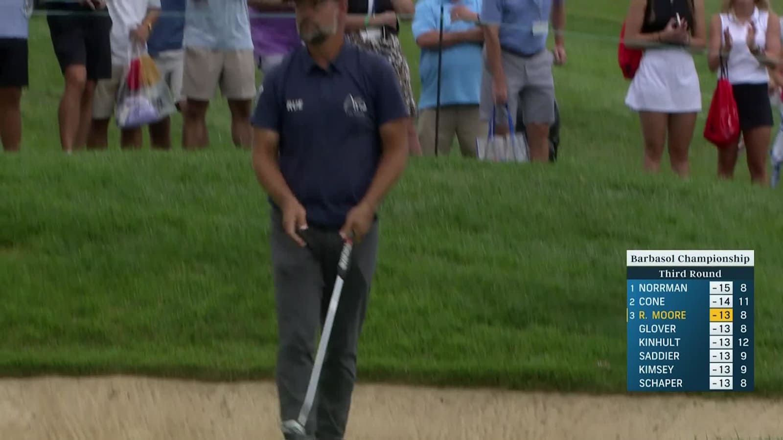 Ryan Moore with a play from Barbasol Round 3