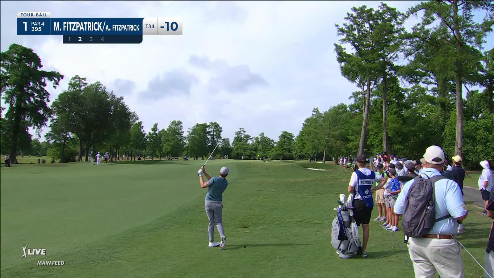 Matt Fitzpatrick nearly holes excellent approach at Zurich Classic