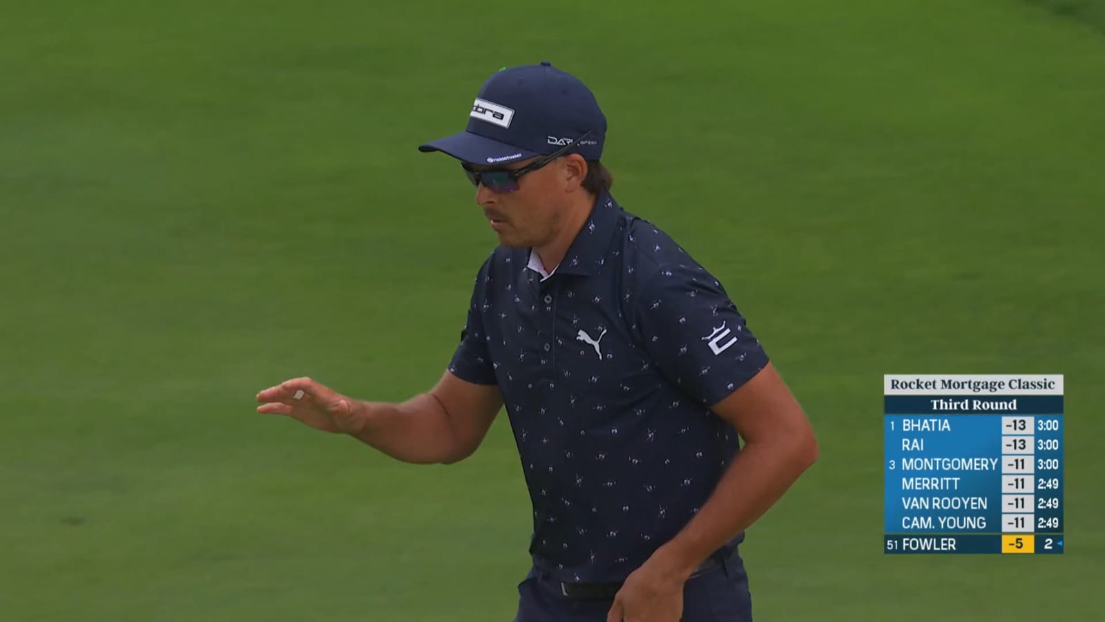 Rickie Fowler makes bounce-back birdie on No. 12 at Rocket Mortgage