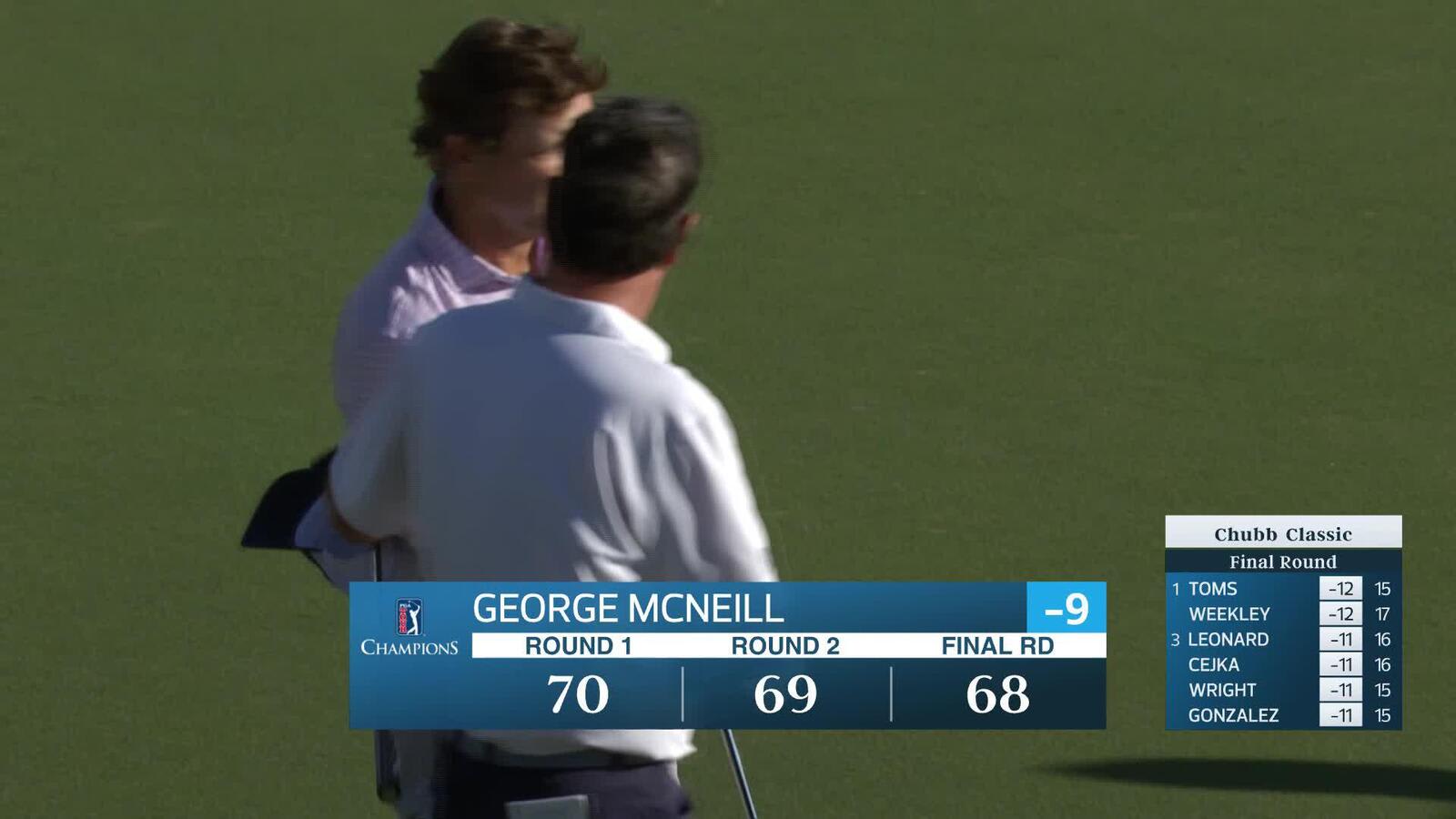 George McNeill makes birdie on No. 18 at Chubb Classic