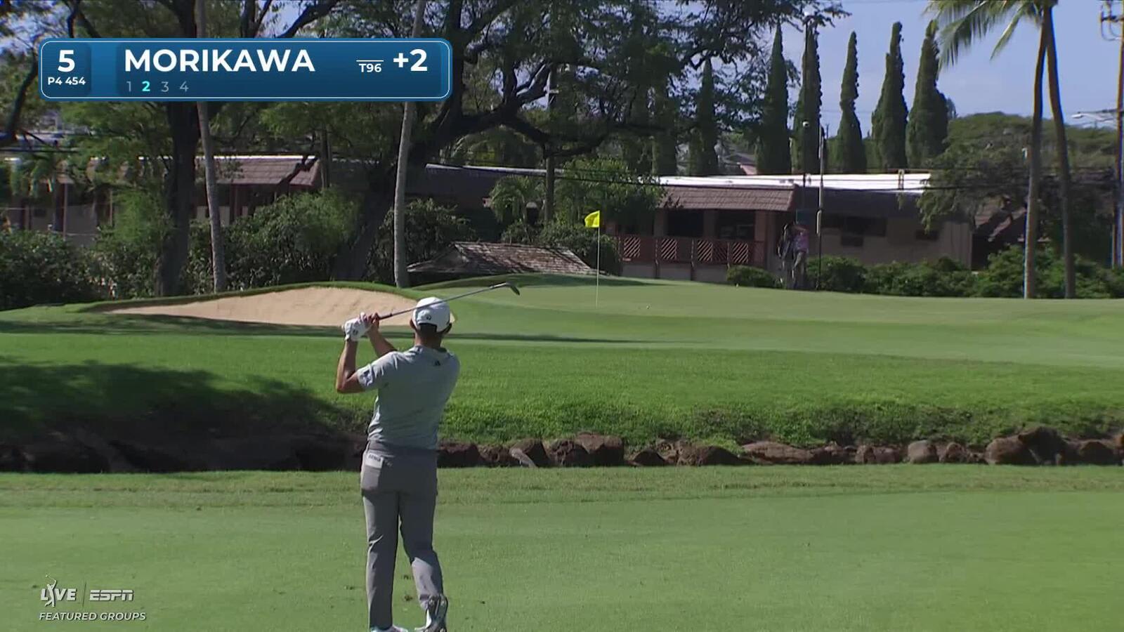 Collin Morikawa hits 110-yard approach to 7 feet, sets up birdie on No. 5 at Sony Open