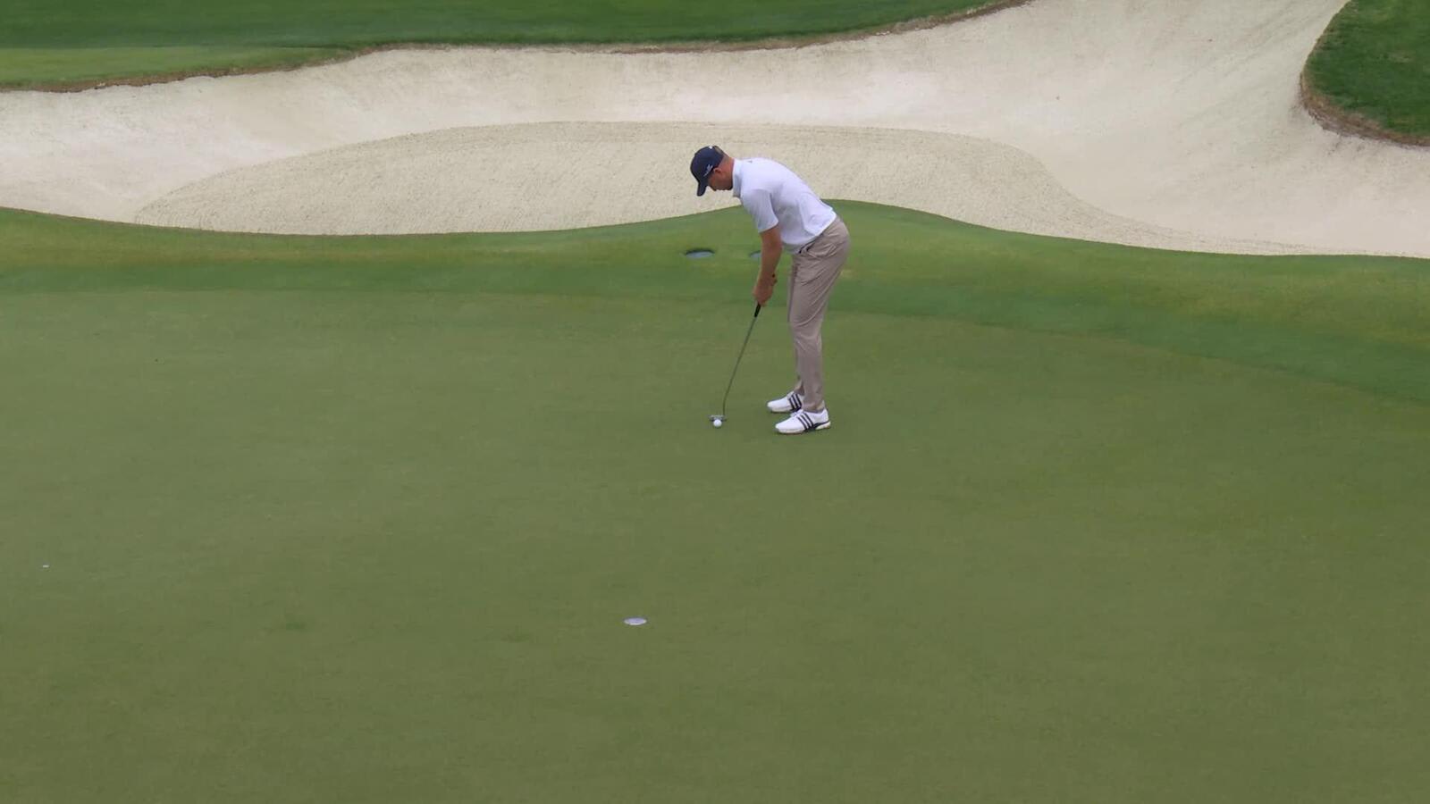 Daniel Berger drains 11-foot putt for birdie on No. 4 at Truist Championship