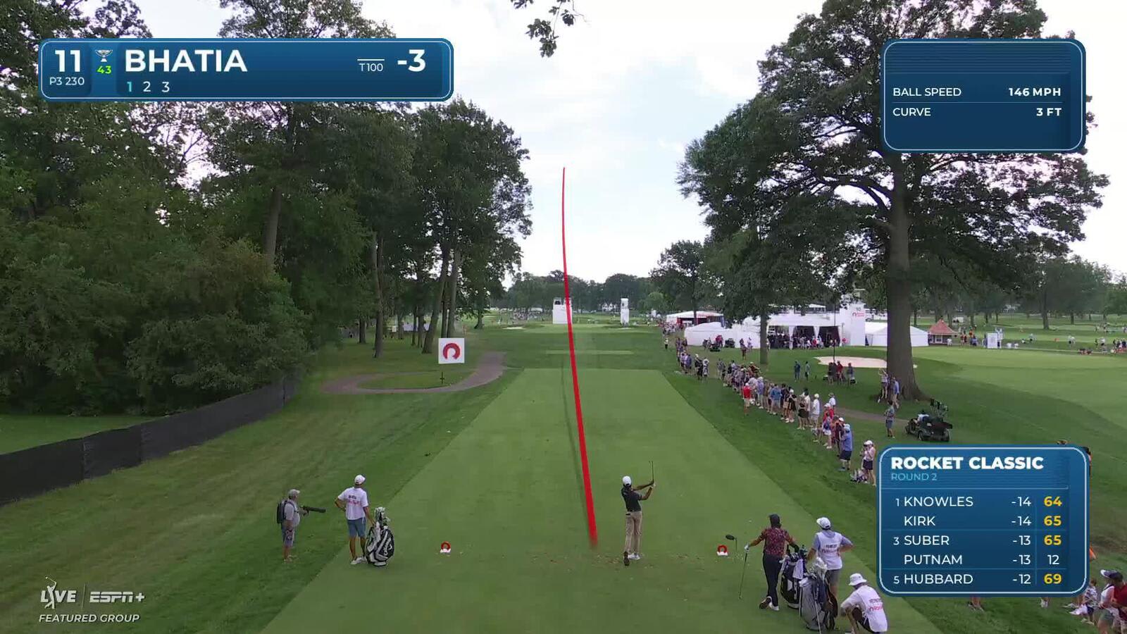 Akshay Bhatia makes birdie on No. 11 at Rocket Classic