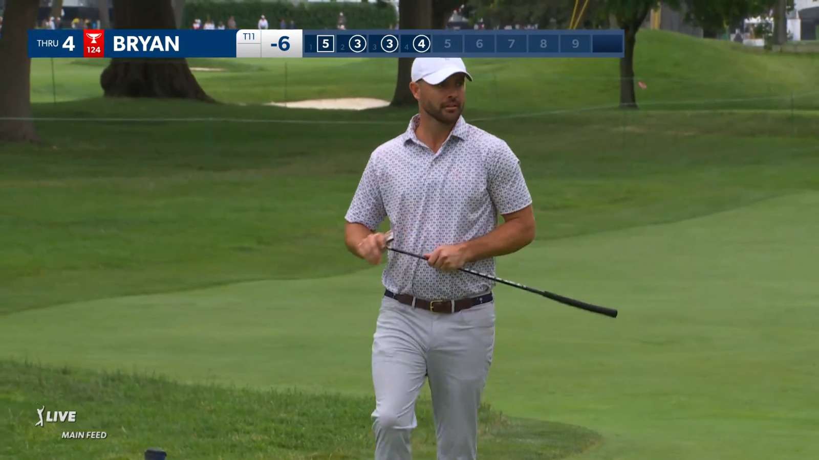 Wesley Bryan sinks a 36-foot birdie putt at Rocket Mortgage