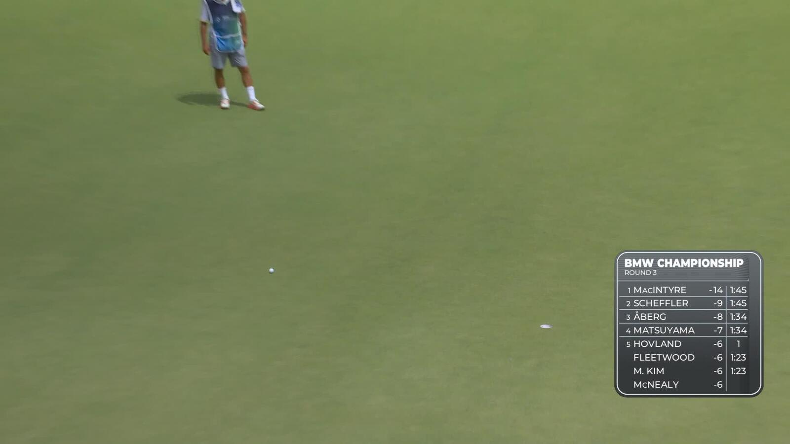 Corey Conners sinks a 22-foot birdie putt on No. 10 at BMW Championship