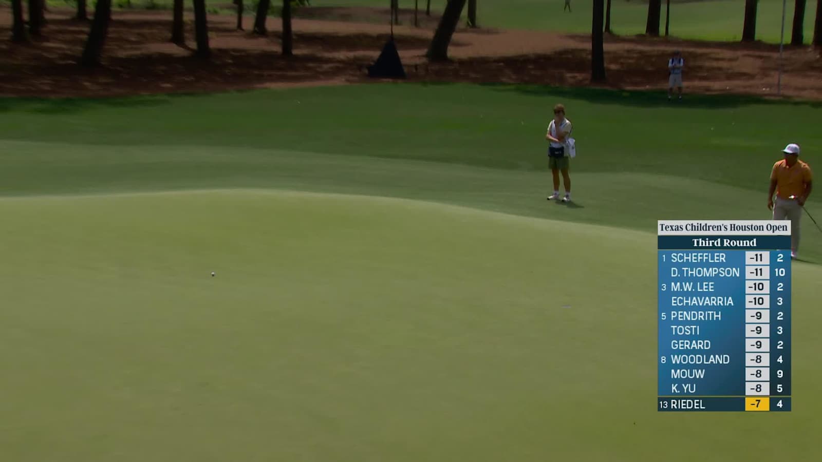 Matthew Riedel sinks a 36-foot birdie putt at Houston Open