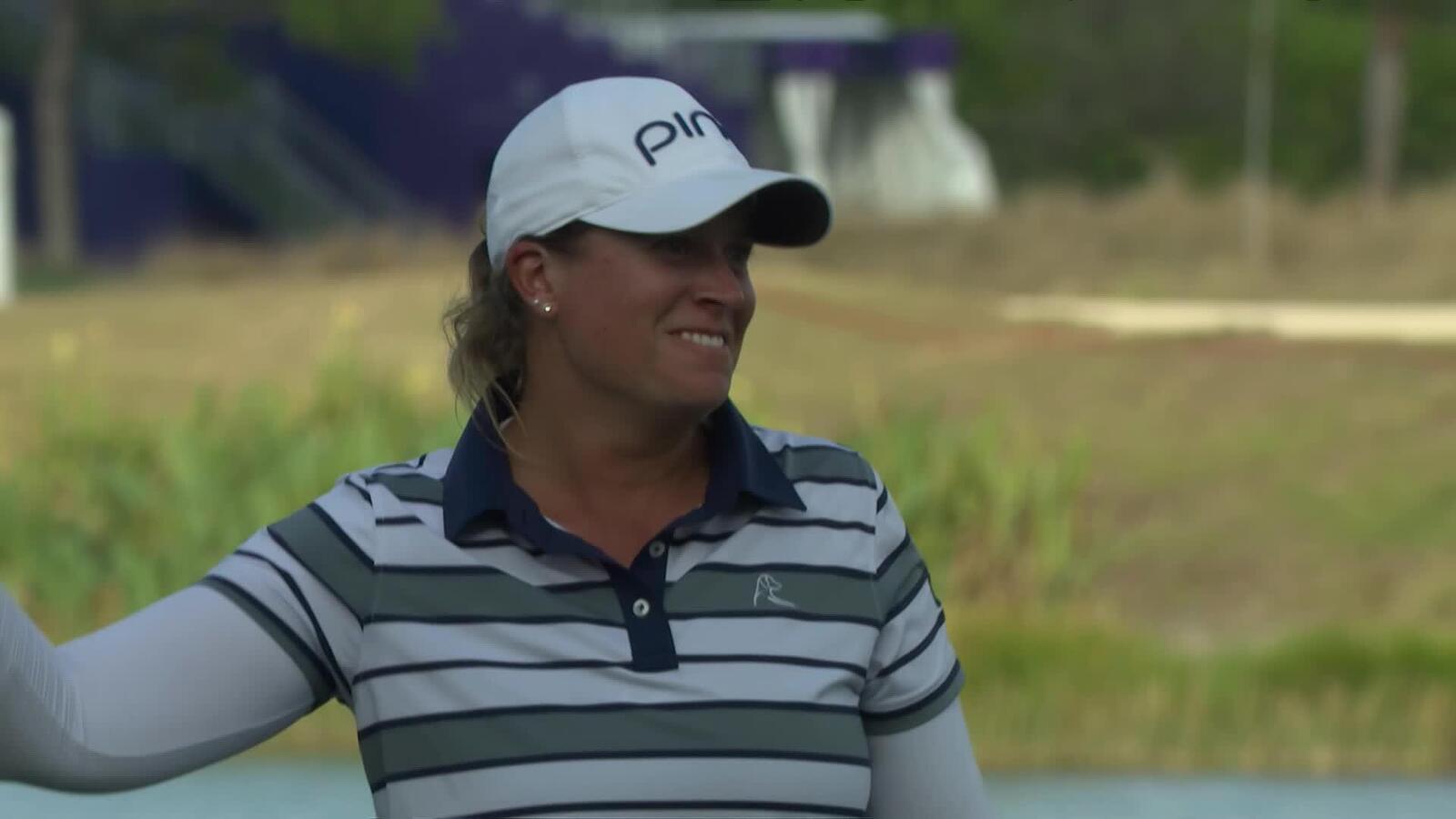 Lauren Coughlin drains a long birdie to win Grant Thronton