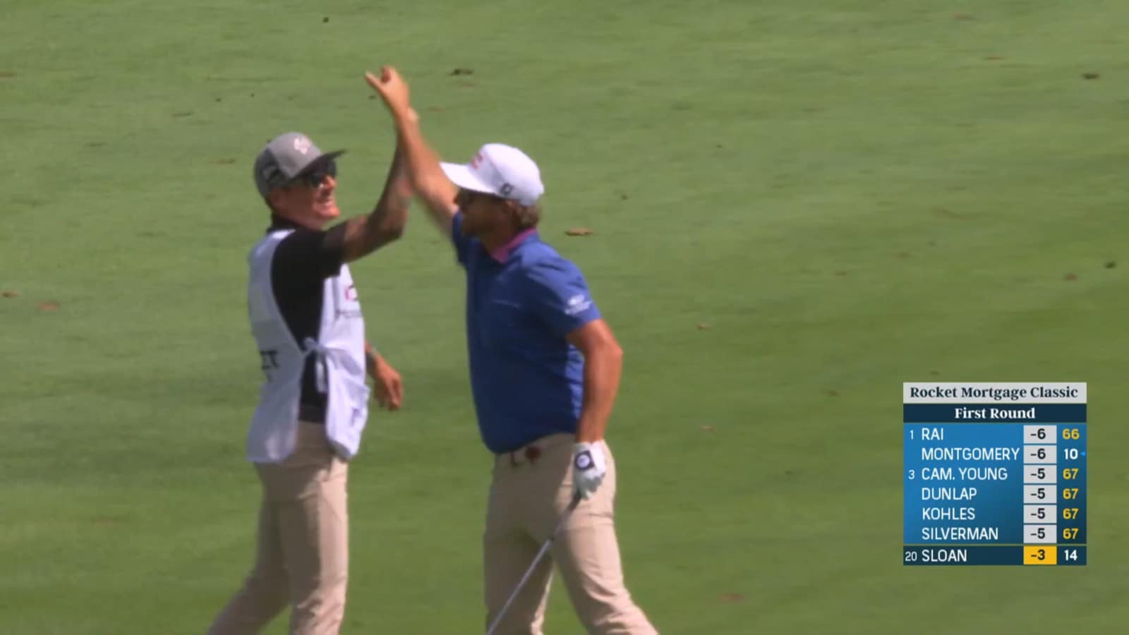 Roger Sloan holes out for eagle from 79 yards at Rocket Mortgage