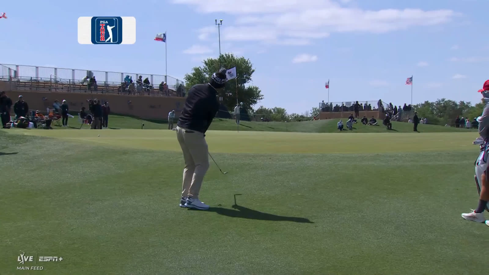 Corey Conners gets up-and-down for birdie at Valero