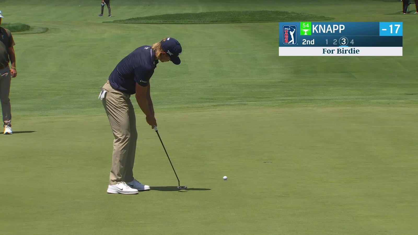 Jake Knapp rolls in birdie to get to 18-under at Rocket Classic