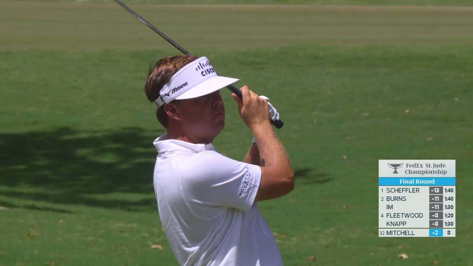 Keith Mitchell's 119-yard approach sets up birdie on No. 9 at FedEx St. Jude