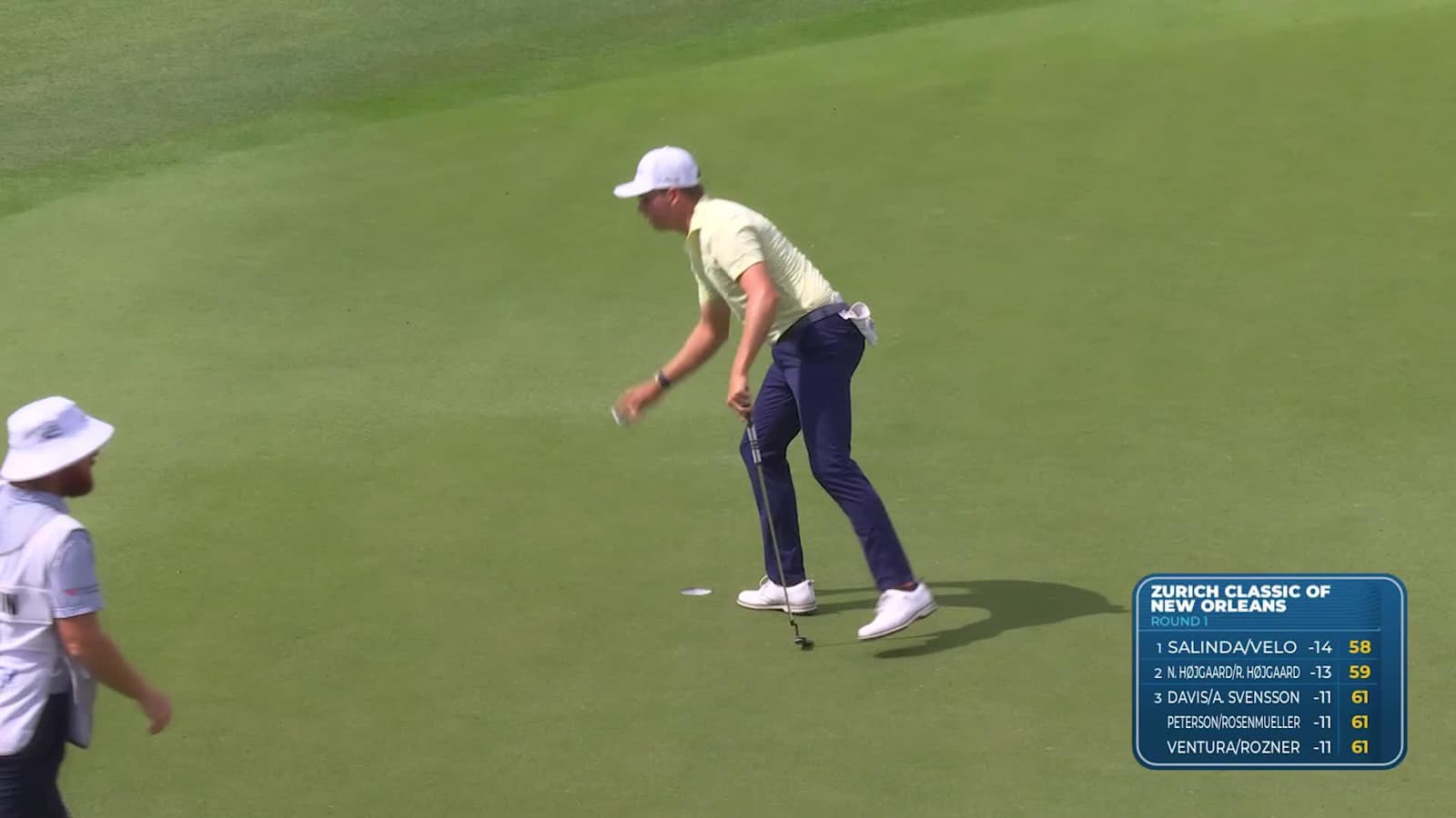 Ben Griffin makes birdie on No. 11 at Zurich Classic