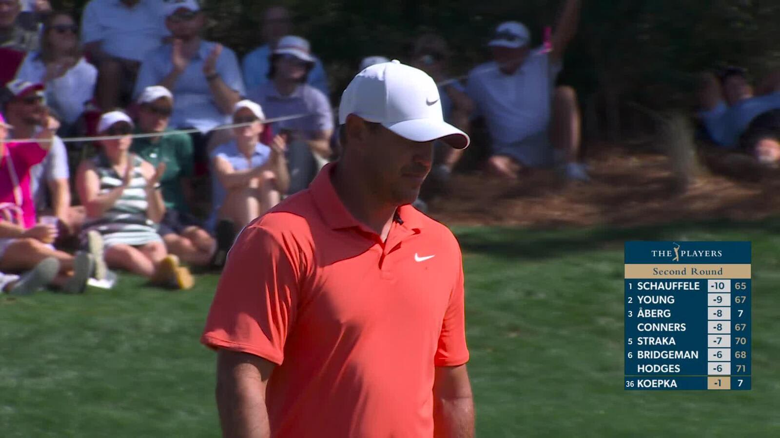 Brooks Koepka hits 240-yard drive to 14 feet, sets up birdie on No. 8 at THE PLAYERS