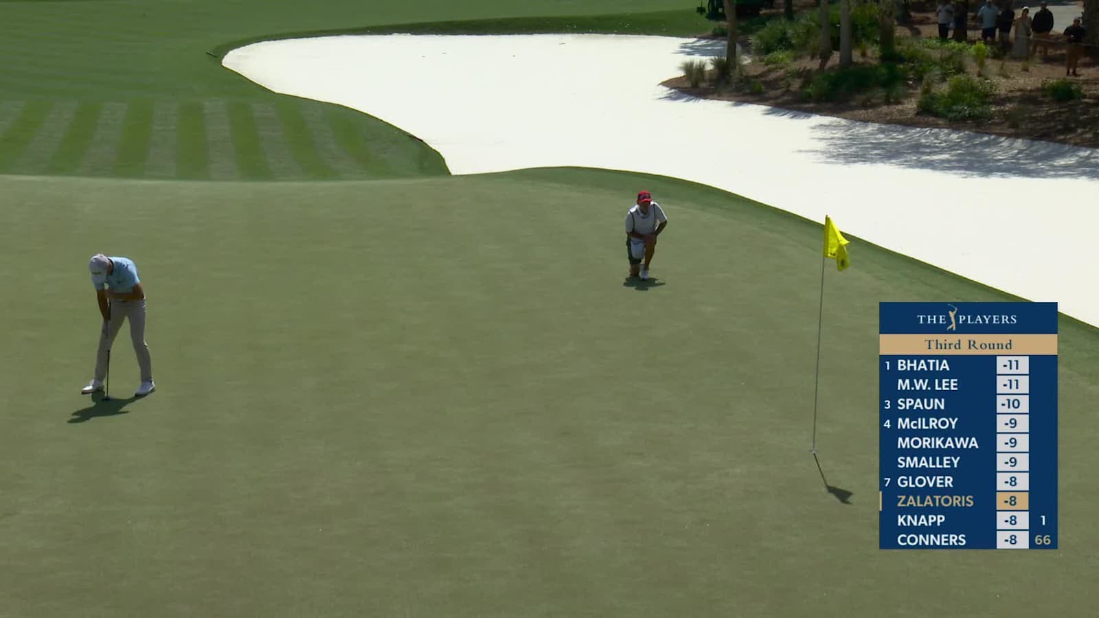 Will Zalatoris drains a 24-foot birdie putt at THE PLAYERS