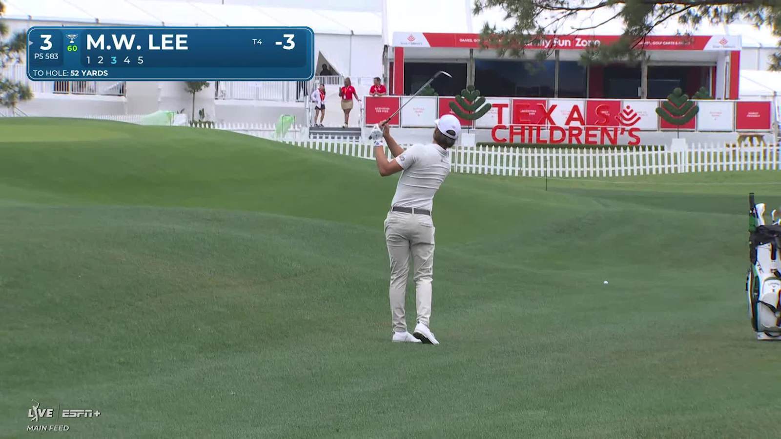 Min Woo Lee gets up-and-down for birdie at Houston Open