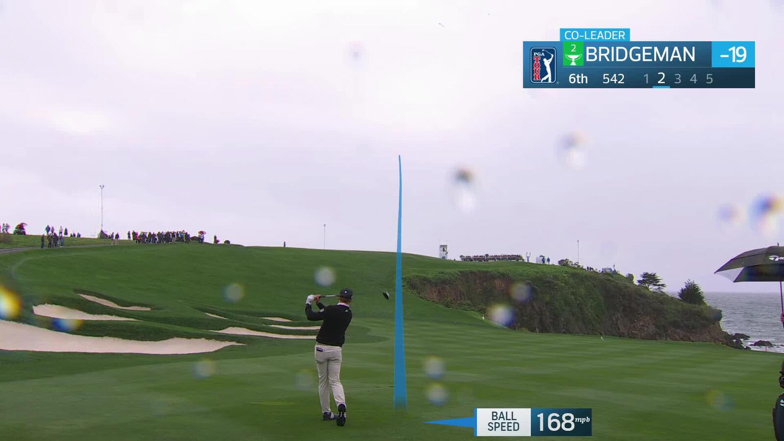 Jacob Bridgeman pours in 10-foot birdie putt on No. 6 at AT&T Pebble Beach