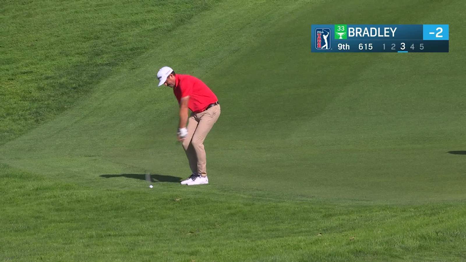 Keegan Bradley chips it close to set up birdie at The Genesis