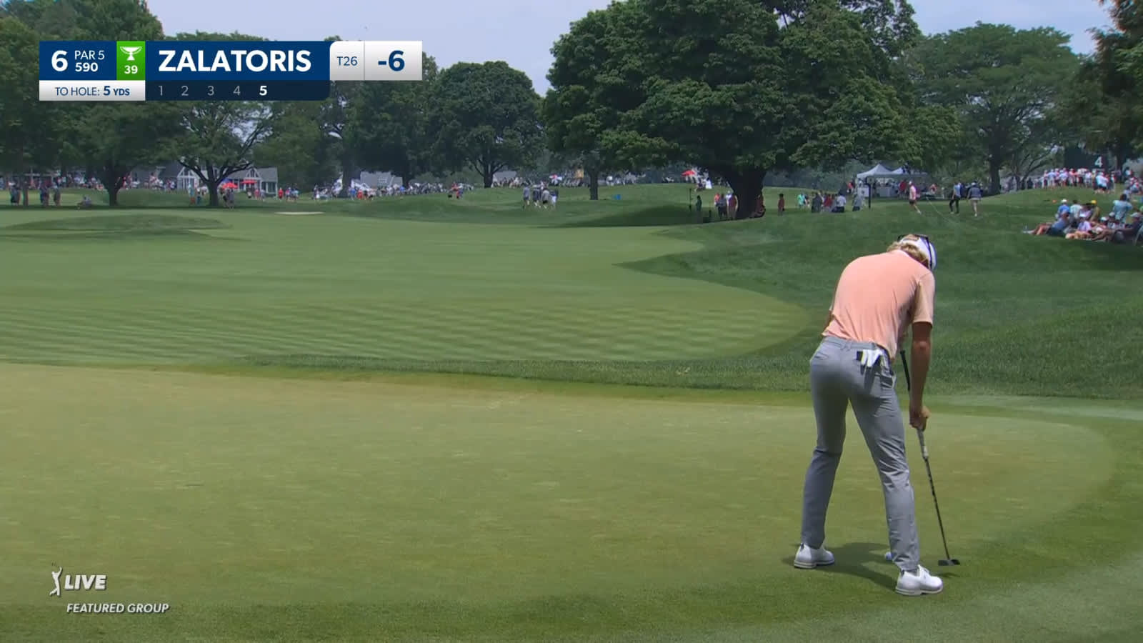 Will Zalatoris holes 13-footer to save par at Travelers