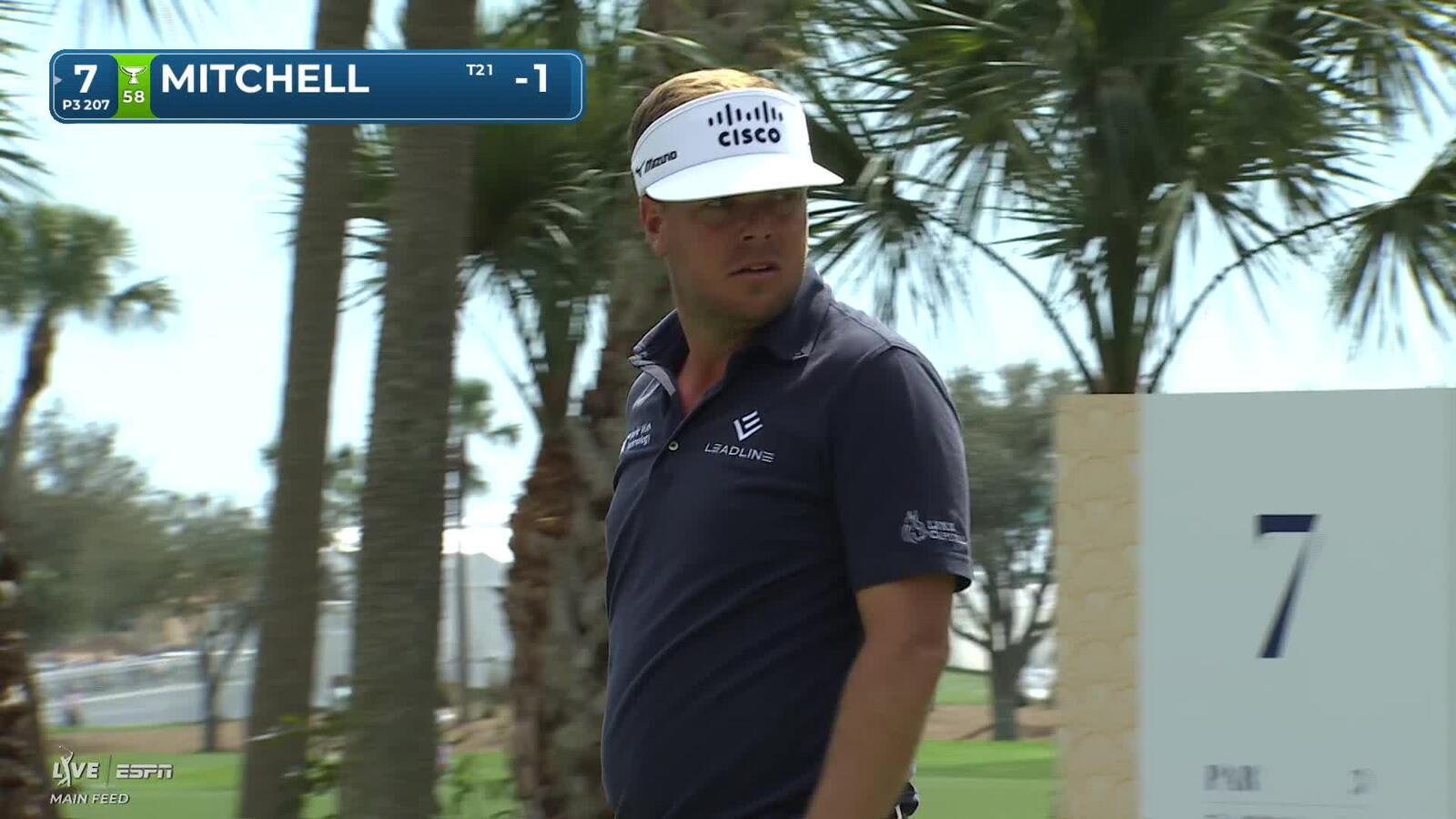 Keith Mitchell hits 203-yard drive to 13 feet, sets up birdie on No. 7