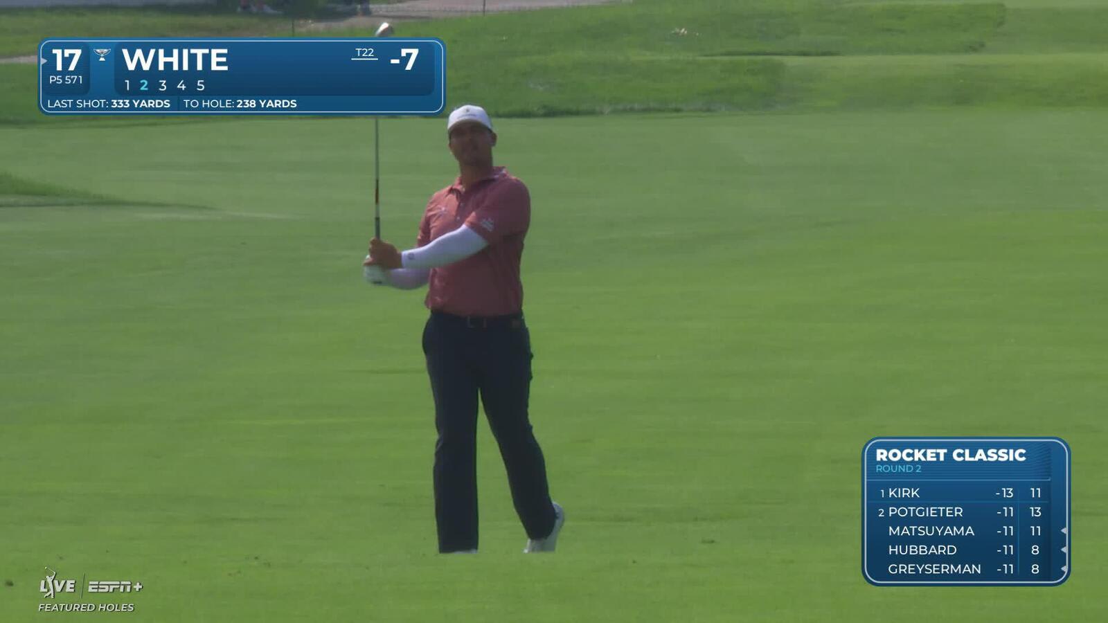 Brett White makes birdie on No. 17 at Rocket Classic