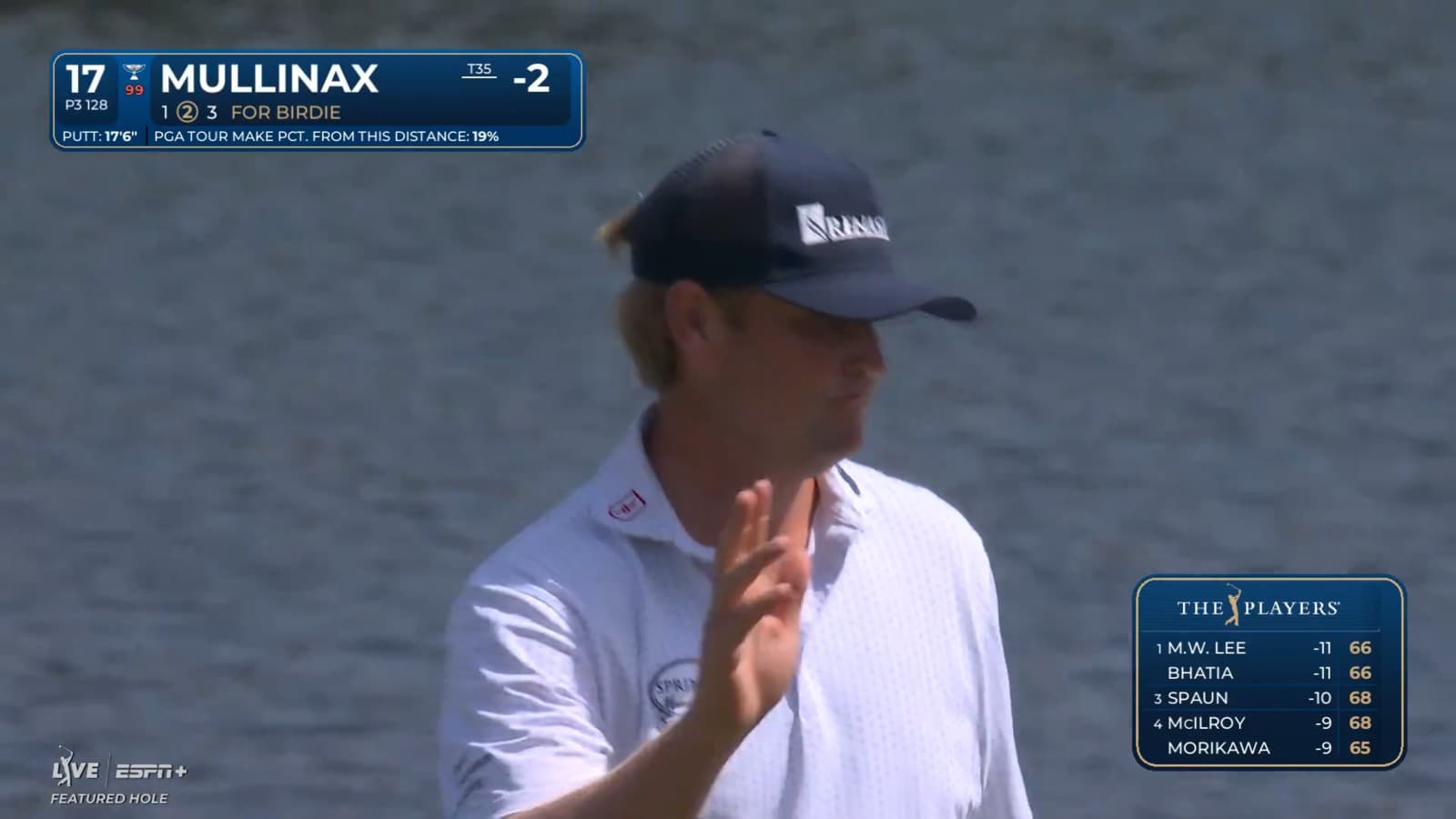 Trey Mullinax sinks 17-foot birdie putt at THE PLAYERS