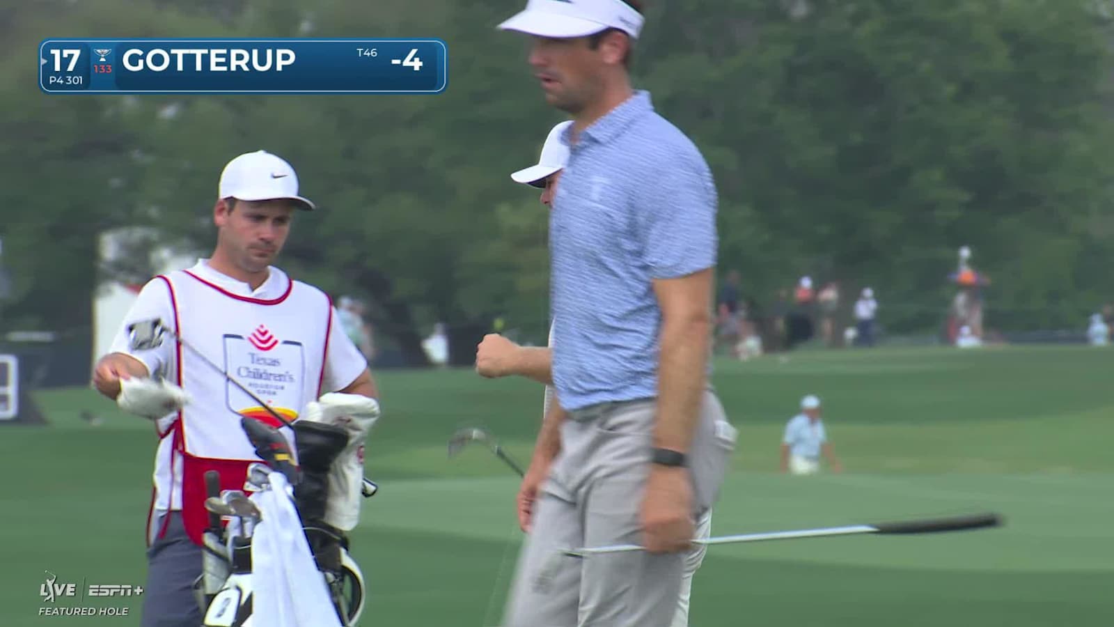 Chris Gotterup makes birdie on No. 17 at Houston Open