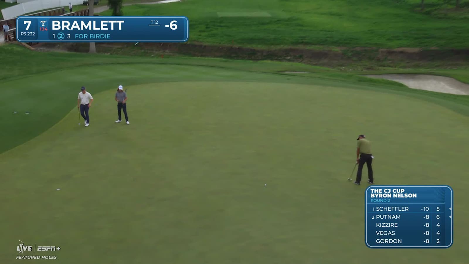 Joseph Bramlett sinks a 33-foot birdie putt on No. 7 at THE CJ CUP